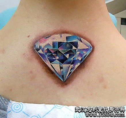 3D钻石纹身图案