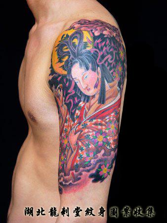 日式美女纹身图案