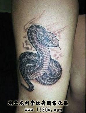 立体蛇纹身