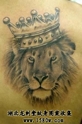 狮子王冠纹身狮子纹身