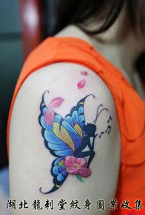 蝴蝶精灵纹身图片