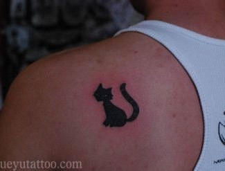 怪猫纹身黑猫纹身图案