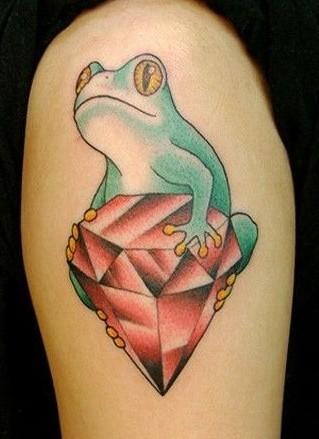 青蛙纹身钻石纹身图案